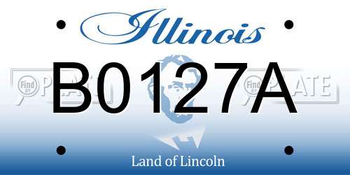 B0127A Illinois License Plate