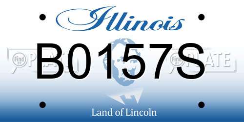 B0157S Illinois License Plate