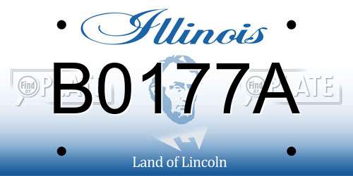 B0177A Illinois License Plate