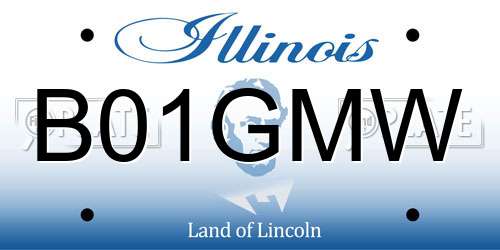 B01GMW Illinois License Plate