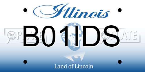 B01IDS Illinois License Plate