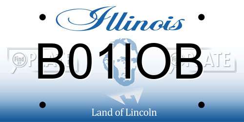B01IOB Illinois License Plate