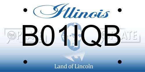 B01IQB Illinois License Plate