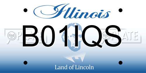 B01IQS Illinois License Plate