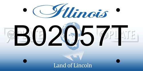 B02057T Illinois License Plate