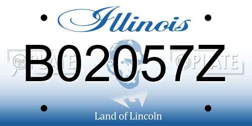 B02057Z Illinois License Plate