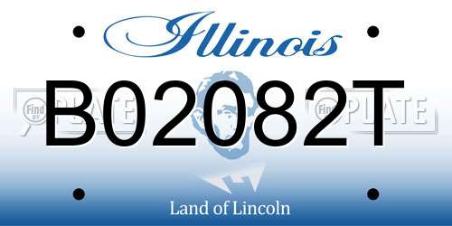 B02082T Illinois License Plate