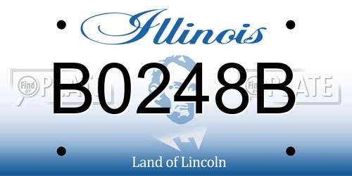 B0248B Illinois License Plate