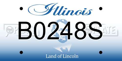 B0248S Illinois License Plate