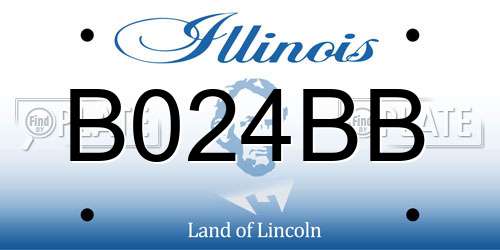 B024BB Illinois License Plate