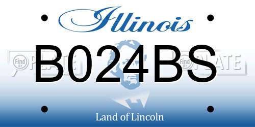 B024BS Illinois License Plate