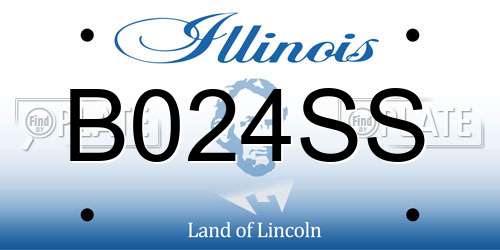 B024SS Illinois License Plate