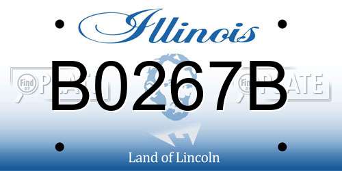 B0267B Illinois License Plate