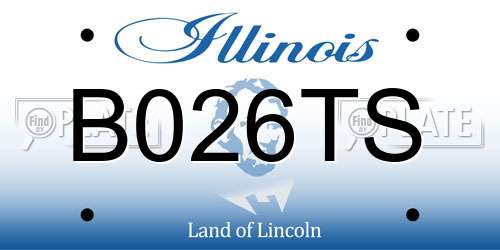 B026TS Illinois License Plate