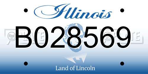 B028569 Illinois License Plate