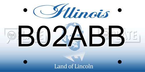 B02ABB Illinois License Plate