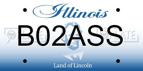B02ASS Illinois License Plate