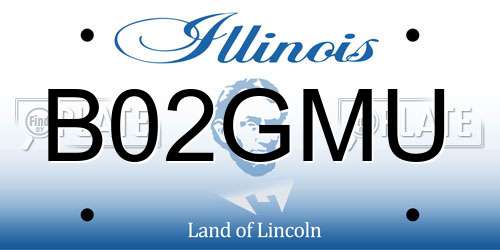 B02GMU Illinois License Plate