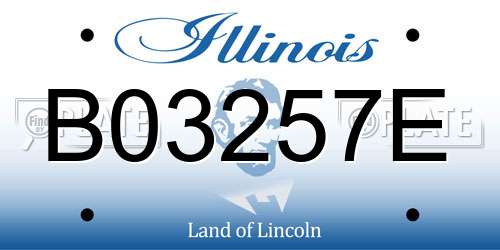 B03257E Illinois License Plate
