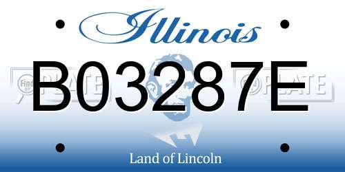 B03287E Illinois License Plate