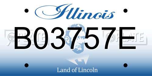 B03757E Illinois License Plate