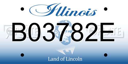 B03782E Illinois License Plate