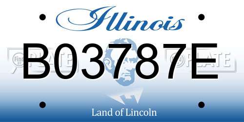B03787E Illinois License Plate