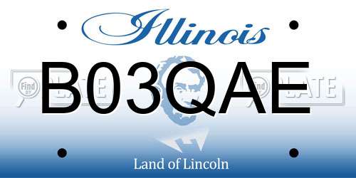 B03QAE Illinois License Plate