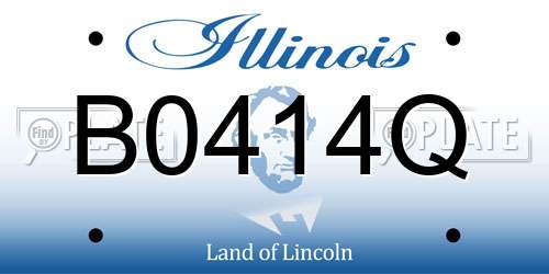 B0414Q Illinois License Plate