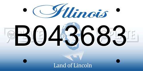 B043683 Illinois License Plate