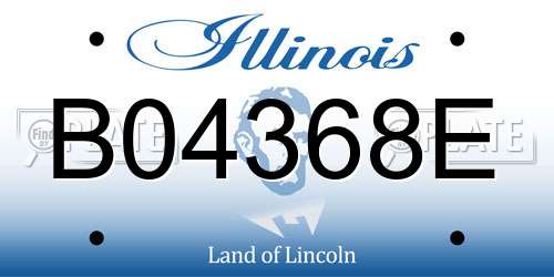 B04368E Illinois License Plate