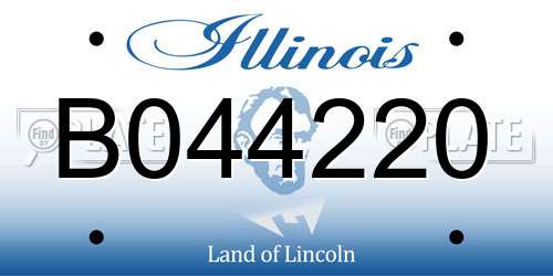 B044220 Illinois License Plate