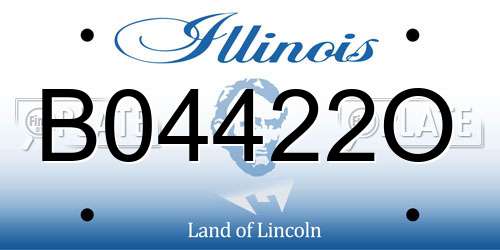 B04422O Illinois License Plate