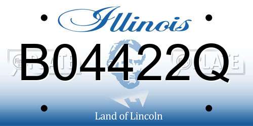 B04422Q Illinois License Plate