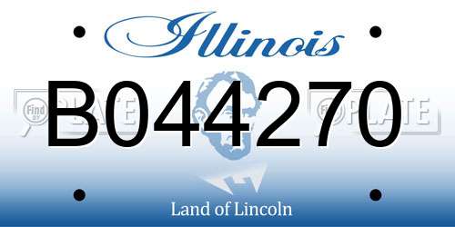 B044270 Illinois License Plate