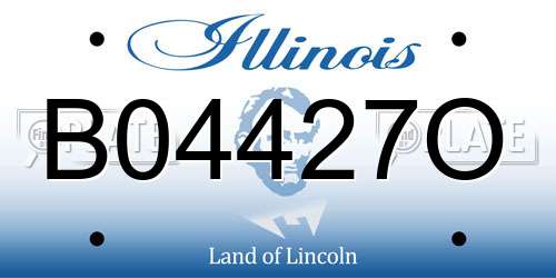 B04427O Illinois License Plate