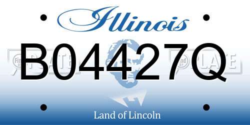 B04427Q Illinois License Plate