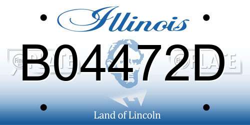 B04472D Illinois License Plate