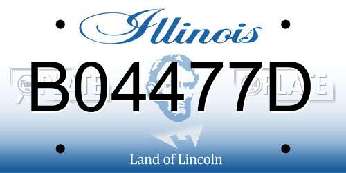 B04477D Illinois License Plate