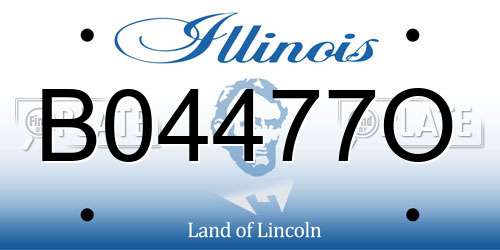B04477O Illinois License Plate