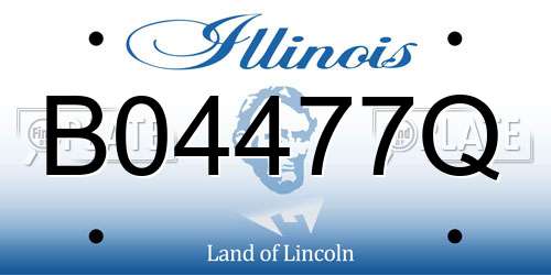 B04477Q Illinois License Plate