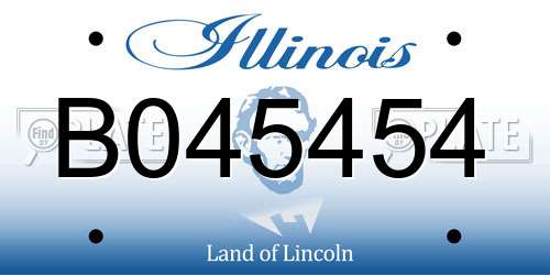 B045454 Illinois License Plate