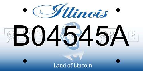 B04545A Illinois License Plate