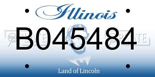 B045484 Illinois License Plate