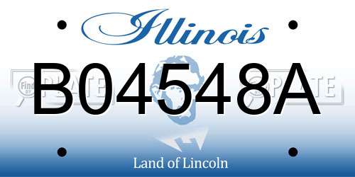 B04548A Illinois License Plate