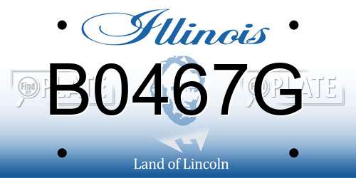 B0467G Illinois License Plate