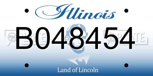 B048454 Illinois License Plate