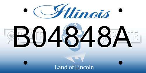 B04848A Illinois License Plate