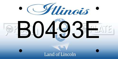 B0493E Illinois License Plate