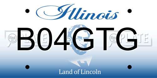 B04GTG Illinois License Plate